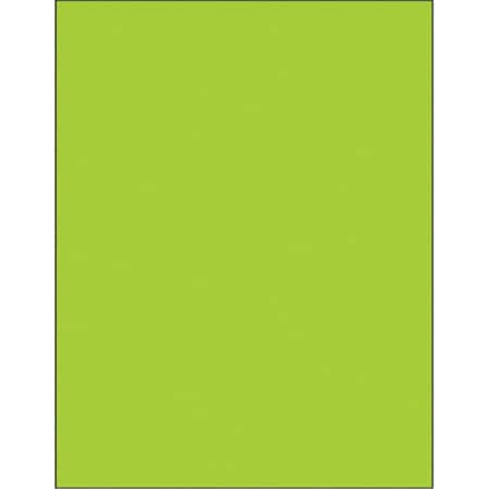 Officespace 8.5 x 11 in. Fluorescent Green Rectangle Laser Labels, 100PK OF2823544